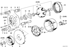 Elementy pojedyncze prądnicy 90A (12_0550) dla BMW 3' E30 318i 4-d USA