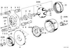 Elementy pojedyncze prądnicy 90A (12_0557) dla BMW 3' E30 M3 2-d USA
