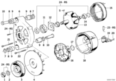 Elementy pojedyncze prądnicy 80A (12_0564) dla BMW 3' E30 325e 4-d USA