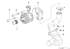 Elementy pojedyncze prądnicy 80A (12_0628) dla BMW 5' E39 520i Lim ECE