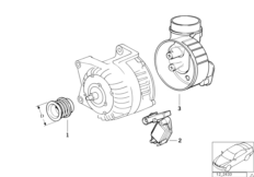 Elementy pojedyncze prądnicy 115A (12_1992) dla BMW 3' E36 M3 3.2 Cou ECE