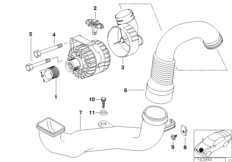 Elementy pojedyncze prądnicy 140A (12_0644) dla BMW 7' E38 725tds Lim ECE