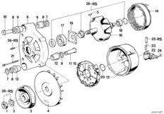 Elementy pojedyncze prądnicy (12_1299) dla BMW 5' E28 520i Lim ECE