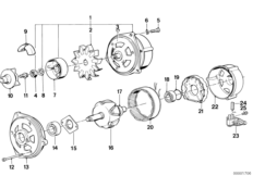 Elementy pojedyncze prądnicy (12_1631) dla BMW K 75 C (0564,0574) ECE