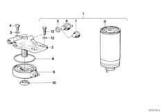 Filtr paliwa z podgrzewaczem (13_0098) dla BMW 3' E30 324d 4-d ECE