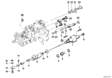 Sterowanie mechaniczne (13_1053) dla BMW 5' E28 524d Lim ECE