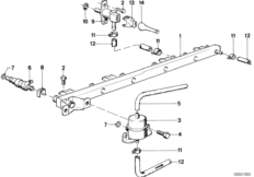 Zawory i przewody instalacji wtryskowej (13_0231) dla BMW 6' E24 635CSi Cou USA