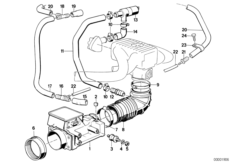 Przepływomierz powietrza (13_0239) dla BMW 3' E30 318i 2-d ECE