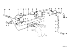 Zawory i przewody instalacji wtryskowej (13_0254) dla BMW 3' E30 318i 4-d USA