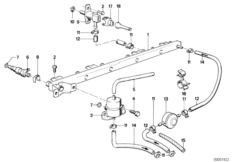 Zawory i przewody instalacji wtryskowej (13_1092) dla BMW 5' E28 528i Lim ZA
