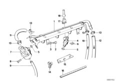 Zawory i przewody instalacji wtryskowej (13_0284) dla BMW 3' E30 M3 2-d USA
