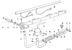 Zawory i przewody instalacji wtryskowej (13_0294) dla BMW 3' E30 325i Tou ECE