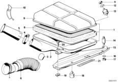 Tłumik szmerów ssania/wkład filtra (13_0561) dla BMW 5' E12 530i Lim USA