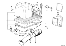Tłumik szmerów ssania/wkład filtra (13_0563) dla BMW 3' E30 M3 2-d USA