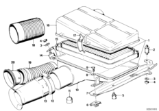 Tłumik szmerów ssania/wkład filtra (13_0329) dla BMW 6' E24 633CSi Cou USA