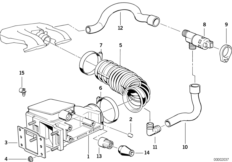 Przepływomierz powietrza (13_0365) dla BMW 3' E36 316i Lim ZA