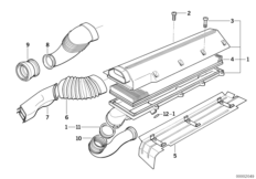 Tłumik szmerów ssania/wkład filtra (13_0378) dla BMW 3' E36 325tds Lim ZA