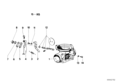 Gaźnik/sterowanie przepustnic (13_0494) dla BMW R75/5 ECE