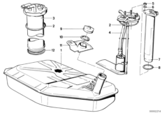 Zbiornik paliwa/Tłoczenie paliwa (16_0019) dla BMW 7' E23 745i Lim JAP