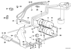 Zasilanie paliwowe/Filtr podwójny (16_0153) dla BMW 7' E32 750iL Lim USA