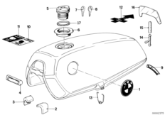 Zbiornik paliwa, elementy dod. (16_0228) dla BMW R65 USA
