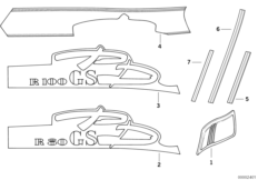 Naklejka/Ochraniacz kolana PD (16_0252) dla BMW R 100 GS PD USA