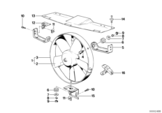 Wentylator dodatkowy elektryczny (17_0076) dla BMW 5' E28 518 Lim ECE