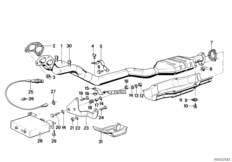 Rura wydechowa z katalizatorem (18_0010) dla BMW 3' E21 320i Lim USA