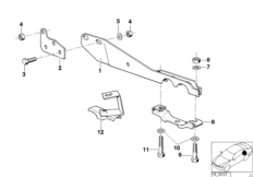 Elementy zawieszenia rur wydech. (18_0050) dla BMW 7' E23 732i Lim ECE