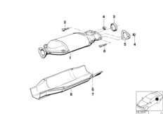 Rura wydechowa z katalizatorem (18_0055) dla BMW 7' E23 733i Lim JAP