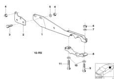 Elementy zawieszenia rur wydech. (18_0060) dla BMW 7' E23 733i Lim ZA