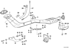 Rura wydechowa z katalizatorem (18_0064) dla BMW 3' E30 318i 4-d USA