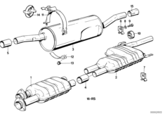 Układ wydechowy bez katalizatora (18_0090) dla BMW 5' E28 520i Lim ZA