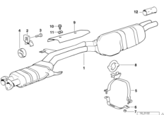 Układ wydechowy tylny (18_0132) dla BMW 6' E24 635CSi Cou ECE