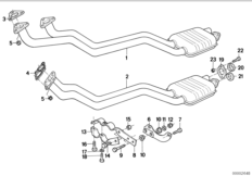 Rura wydechowa z tłumikiem wstępnym (18_0157) dla BMW 5' E34 525i Lim ECE