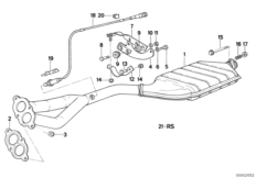 Katalizator/Przednia część tłumika (18_0161) dla BMW 3' E30 318i 4-d USA