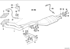 Układ wydechowy z katalizatorem (18_0163) dla BMW 5' E34 520i Lim ECE