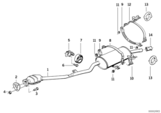 Układ wydechowy tylny (18_0175) dla BMW 3' E30 325e 2-d USA