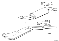 Układ wydechowy bez katalizatora (18_0197) dla BMW 3' E30 324td 4-d ECE