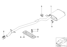 Układ wydechowy tylny (18_0247) dla BMW 5' E39 525td Lim ECE