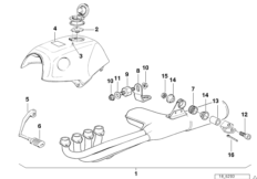 Zestaw części montaż. układu wydech. (18_0289) dla BMW K 100 RS 83 (0502,0503,0513) ECE