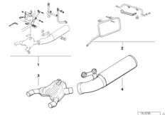 Modyfikacja układu wydechow. niskiego (18_0291) dla BMW R 100 GS PD USA