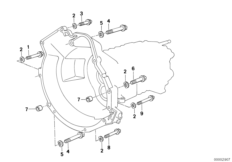 Skrzynia biegów, mocowanie (23_0490) dla BMW 5' E34 M5 3.6 Lim ECE