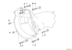 Skrzynia biegów, mocowanie (23_1098) dla BMW 3' E30 324td Tou ECE