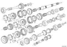 Getrag 265/5 Części zespołu kół (23_1089) dla BMW 3' E30 M3 2-d ECE