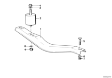 Zawiesz. skrz. bieg./Mocowanie (23_0062) dla BMW 7' E23 728i Lim ZA