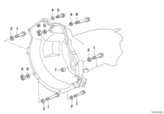 Skrzynia biegów, mocowanie (23_0110) dla BMW 8' E31 850Ci Cou ECE