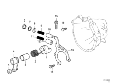 S5D...G inner gear shifting parts (23_1271) dla BMW 3' E36 320i Lim ECE