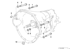 Skrzynia biegów, mocowanie (23_1174) dla BMW 5' E34 540i Lim USA