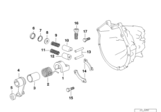 S5D...G inner gear shifting parts (23_0227) dla BMW 3' E36 318tds Com ECE